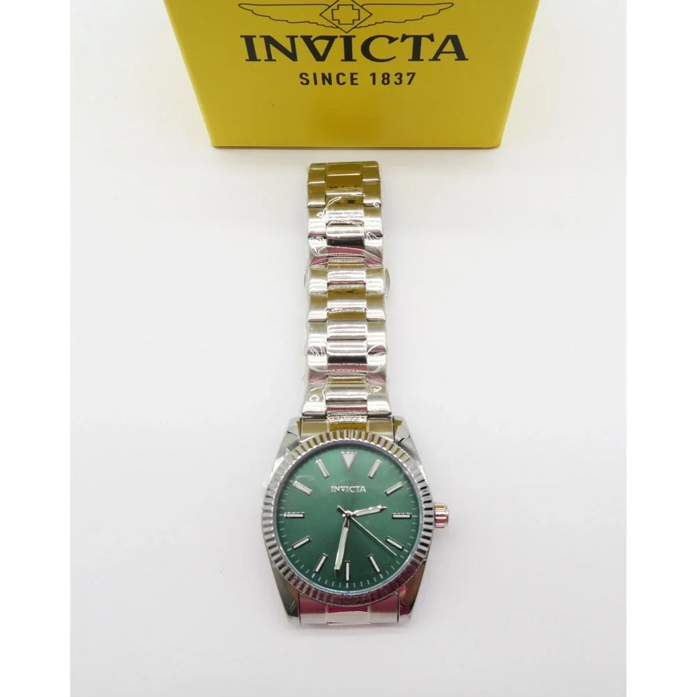 Invicta Celestial Langdon Mens Watch 40mm Green Dial Silver Steel 69254 New
